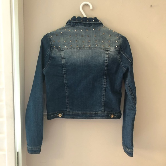 Studded cropped denim jacket - Picture 2 of 2